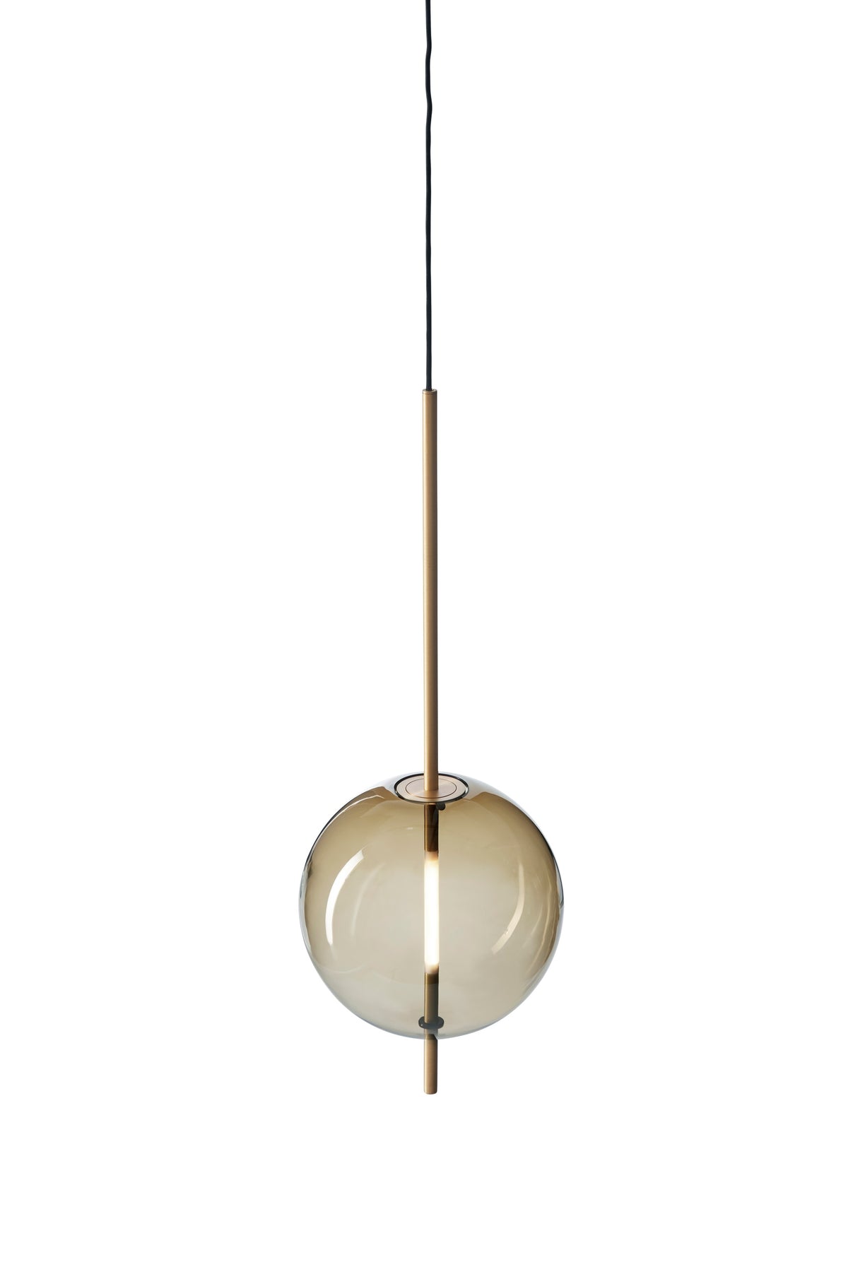 Pholc Kandinsky smoked glass pendant by Broberg & Ridderstråle – Kandinsky 30 (11.8 in) Smoked Brown and Brass, product view (2)