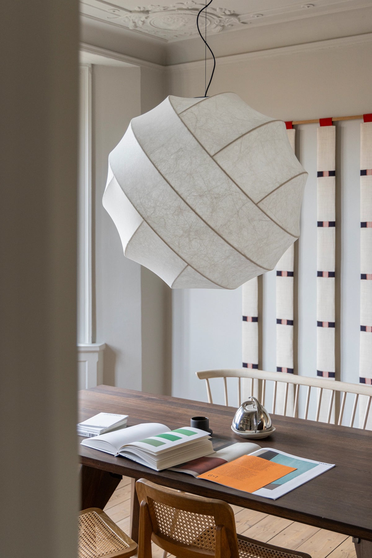 Pholc Turner cocoon pendant light by Broberg & Ridderstråle – Turner 80 over a work table
