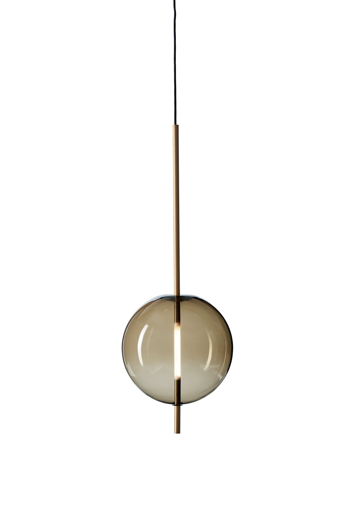 Pholc Kandinsky smoked glass pendant by Broberg & Ridderstråle – Kandinsky 30 (11.8 in) Smoked Brown and Brass, product view