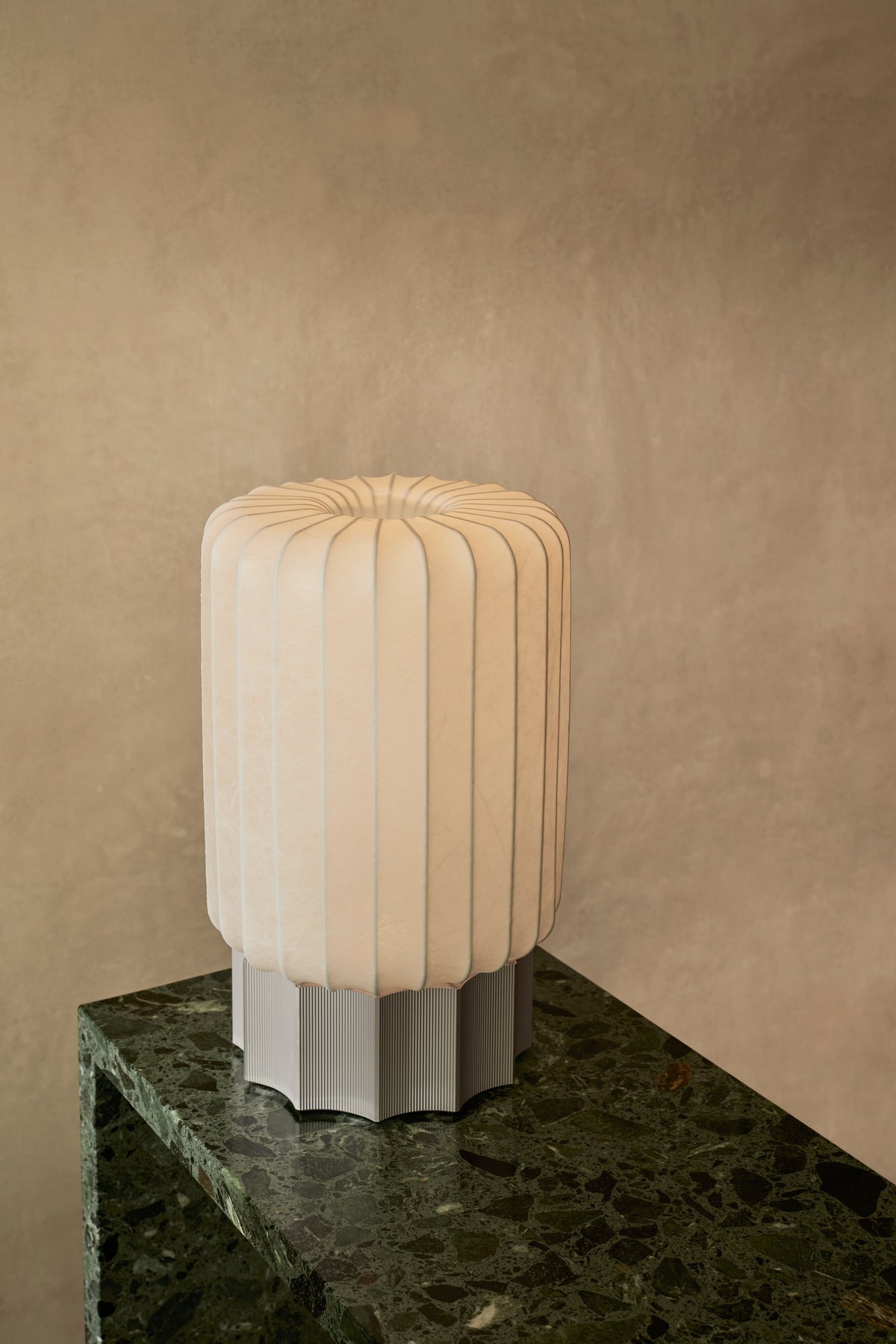 Pholc Meter cocoon floor lamp by Maria Bruun and Anne Dorthe Vester – Half Meter (19.7 in), styled in a room (2)