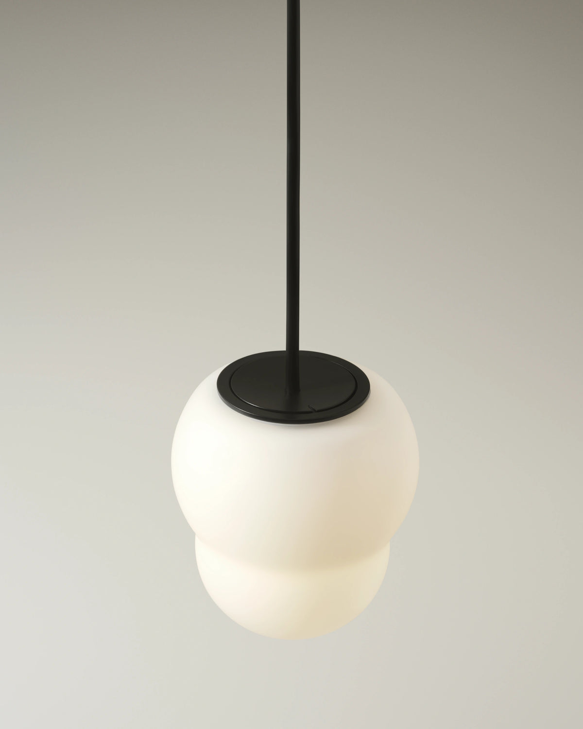 Pholc Fall opal glass pendant by John Astbury – Opal, studio view (2)