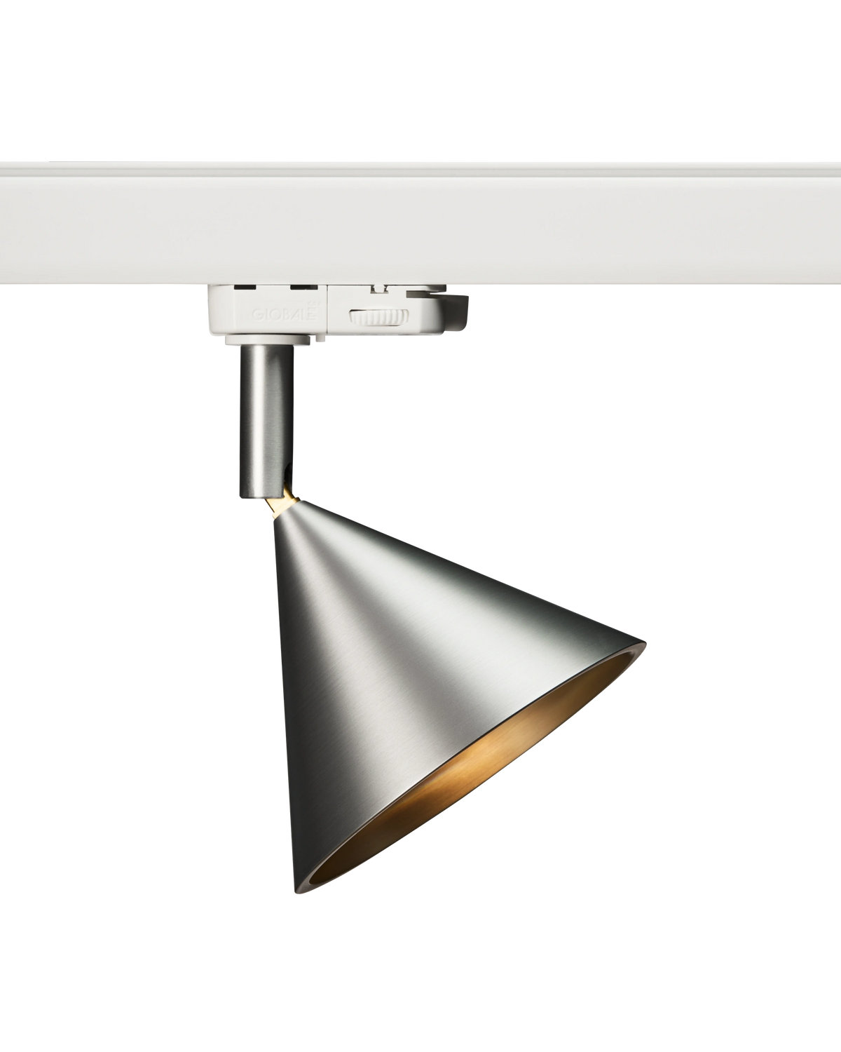 Pholc Apollo track spotlight by Broberg & Ridderstråle – Aluminum with White Adapter, product view (2)