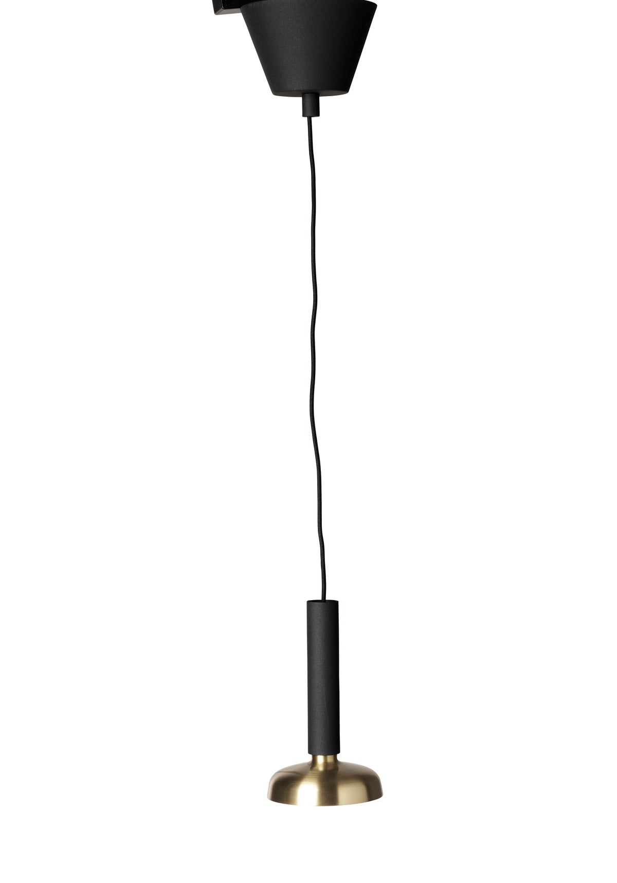 Pholc Blend mini pendant light by Sabina Grubbeson – Jet Black and Brass, product view