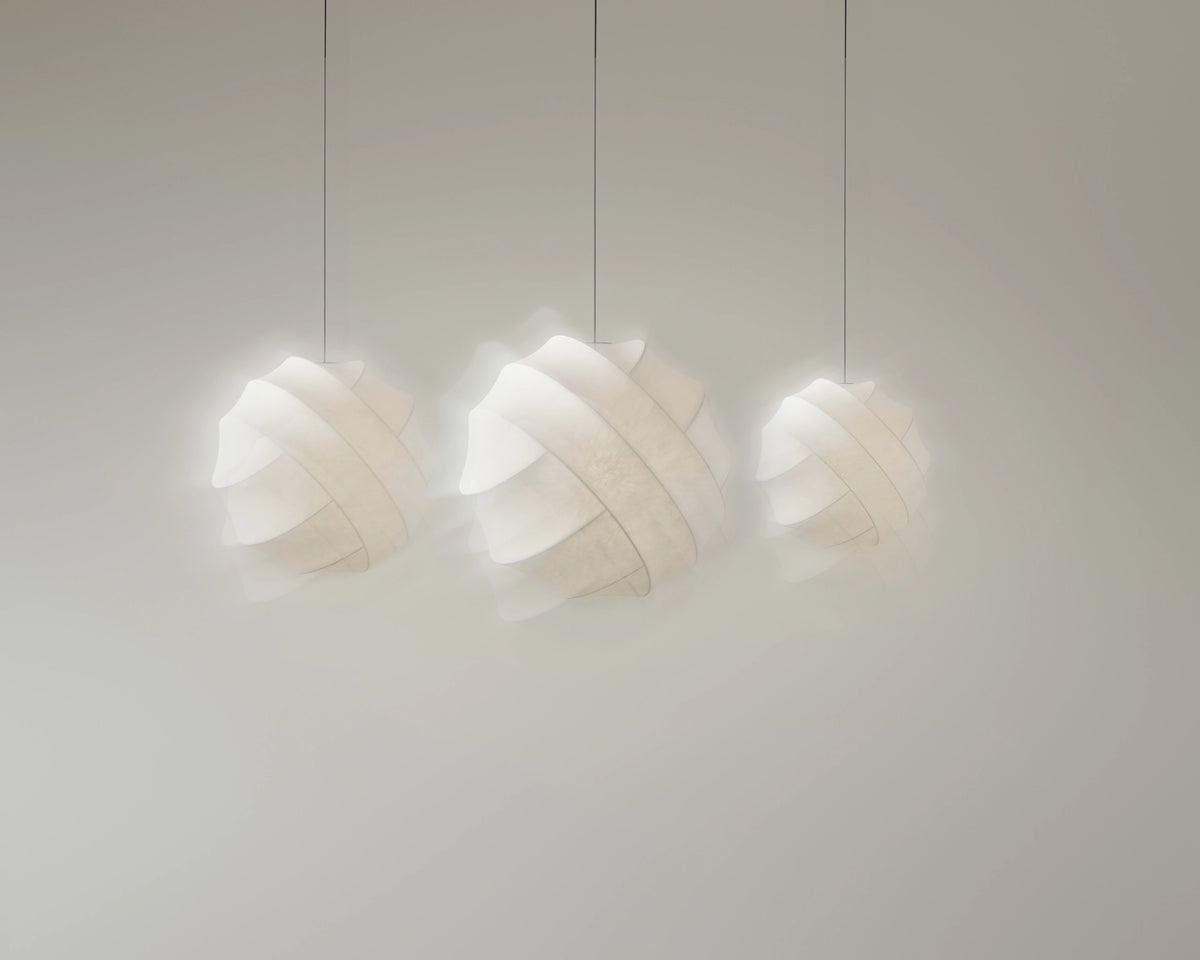 Pholc Turner cocoon pendant light by Broberg & Ridderstråle – the three sizes together