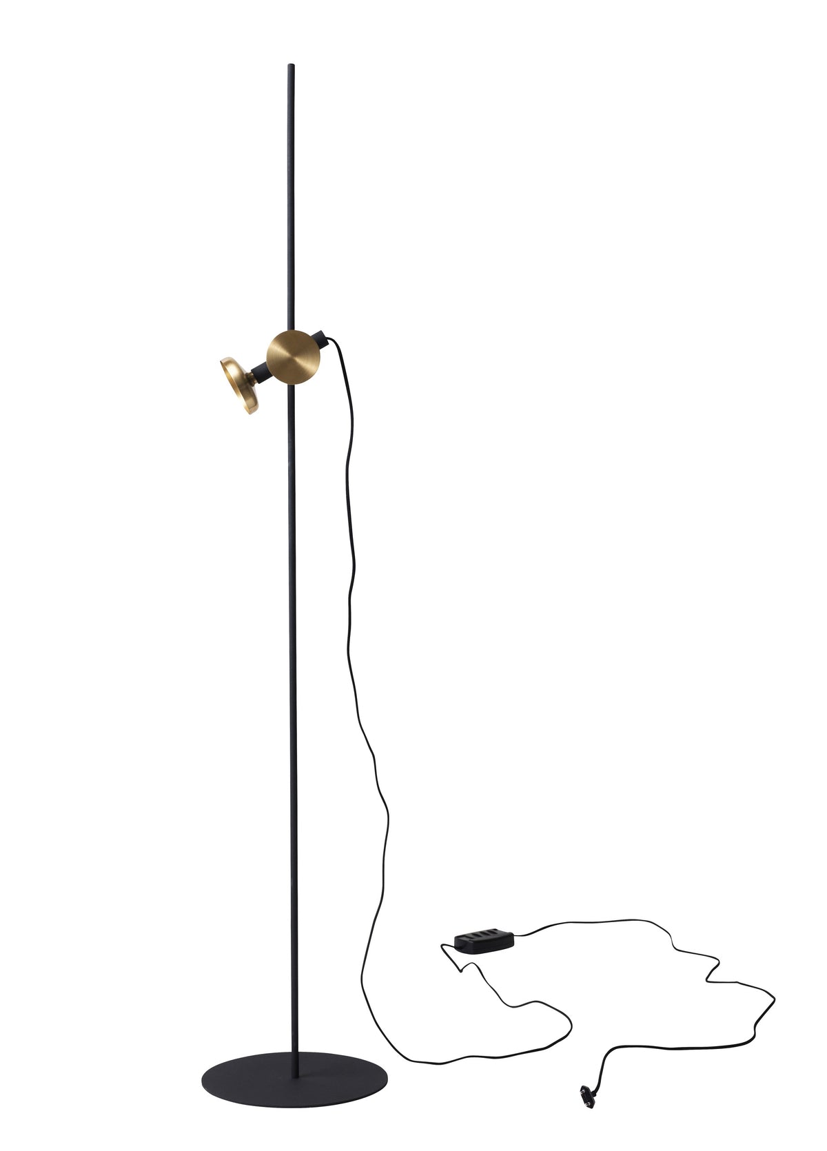 Pholc Blend floor lamp by Sabina Grubbeson – Jet Black and Brass, product view