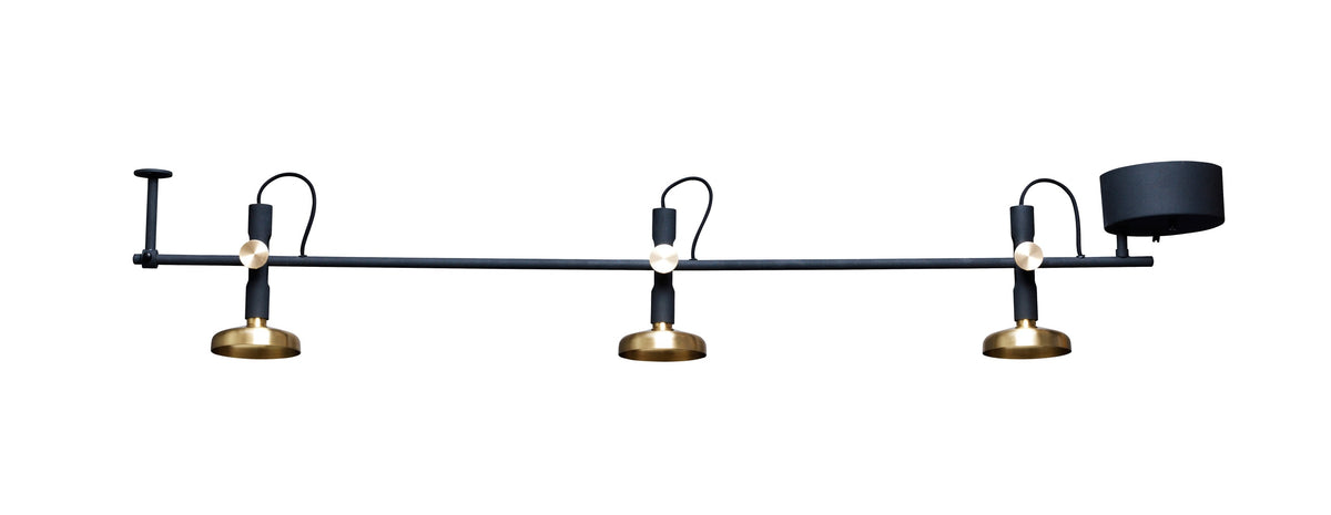 Pholc Blend ceiling light by Sabina Grubbeson – Jet Black and Brass, product view