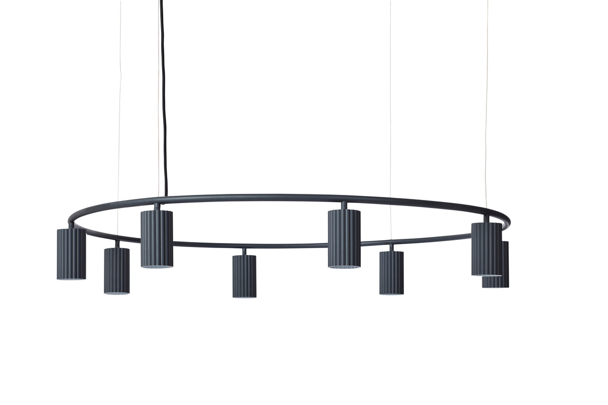 Pholc Donna ring chandelier by Nina Jobs and Stina Sandwall – Circle 100 (39.4 in) Black Ink, product view