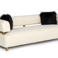 Divani Casa Gannet Glam Beige Fabric Sofa