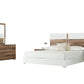 Nova Domus Giovanna Italian Mid-Century White and Cherry Bed