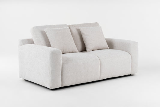 Divani Casa Gloria Modern White Fabric Loveseat