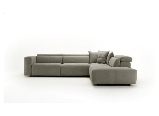 Lamod Italia Grande Italian Dark Grey RAF Chaise Sectional Sofa