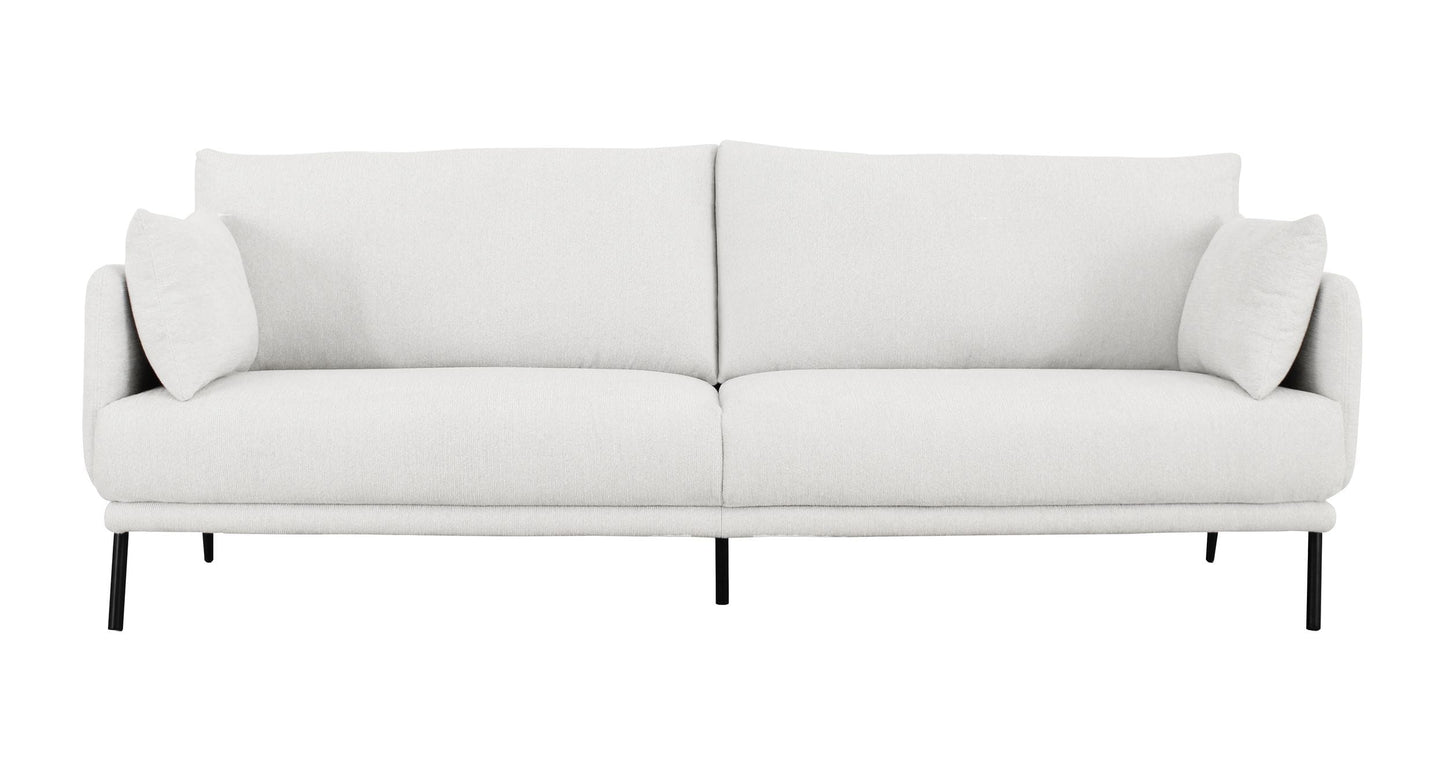 Divani Casa Higgins Modern White Fabric Sofa