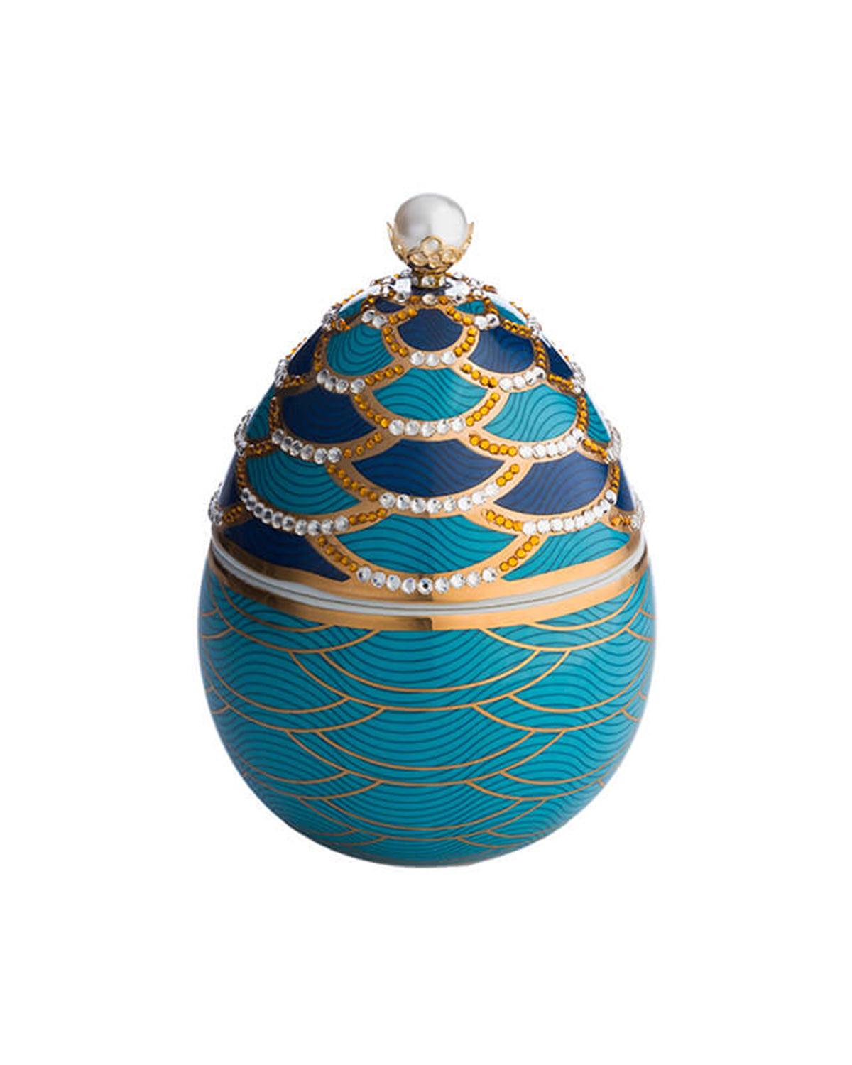 Bois de Russie 220 g ceramic egg candle by Ladenac Milano, Scales egg candle
