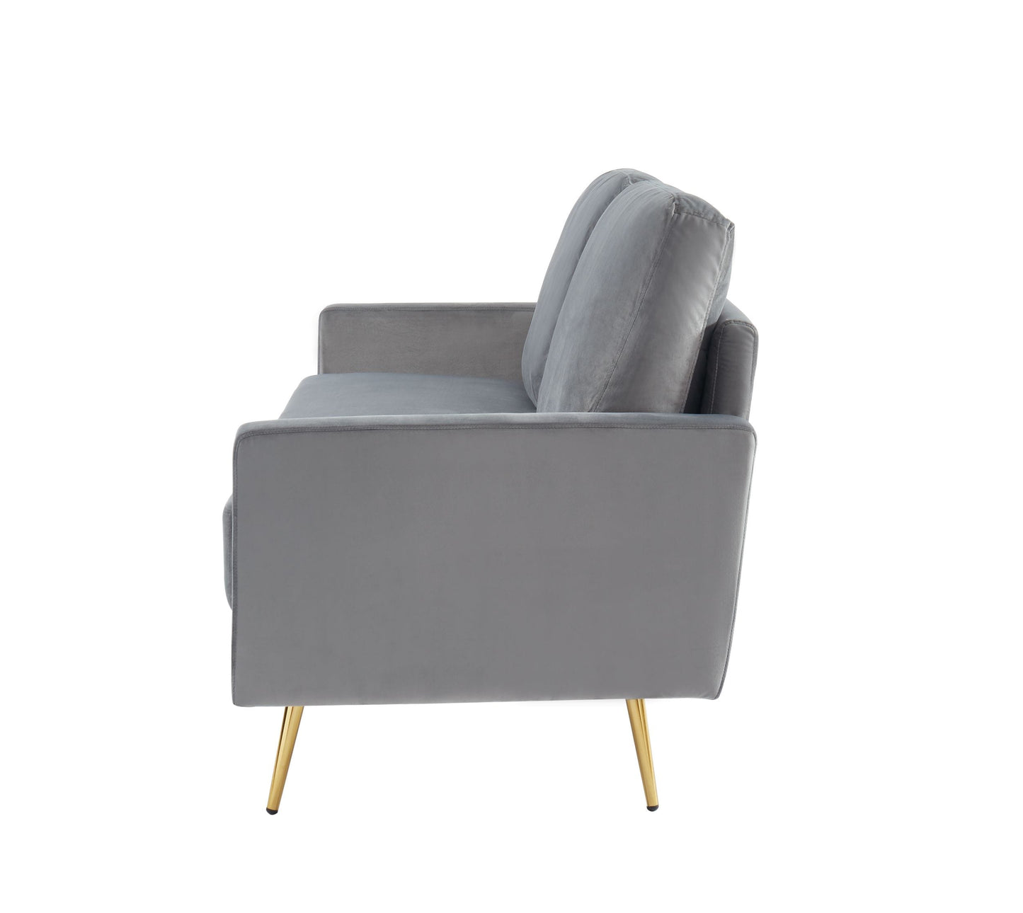 Divani Casa Huffine Modern Grey Fabric Sofa