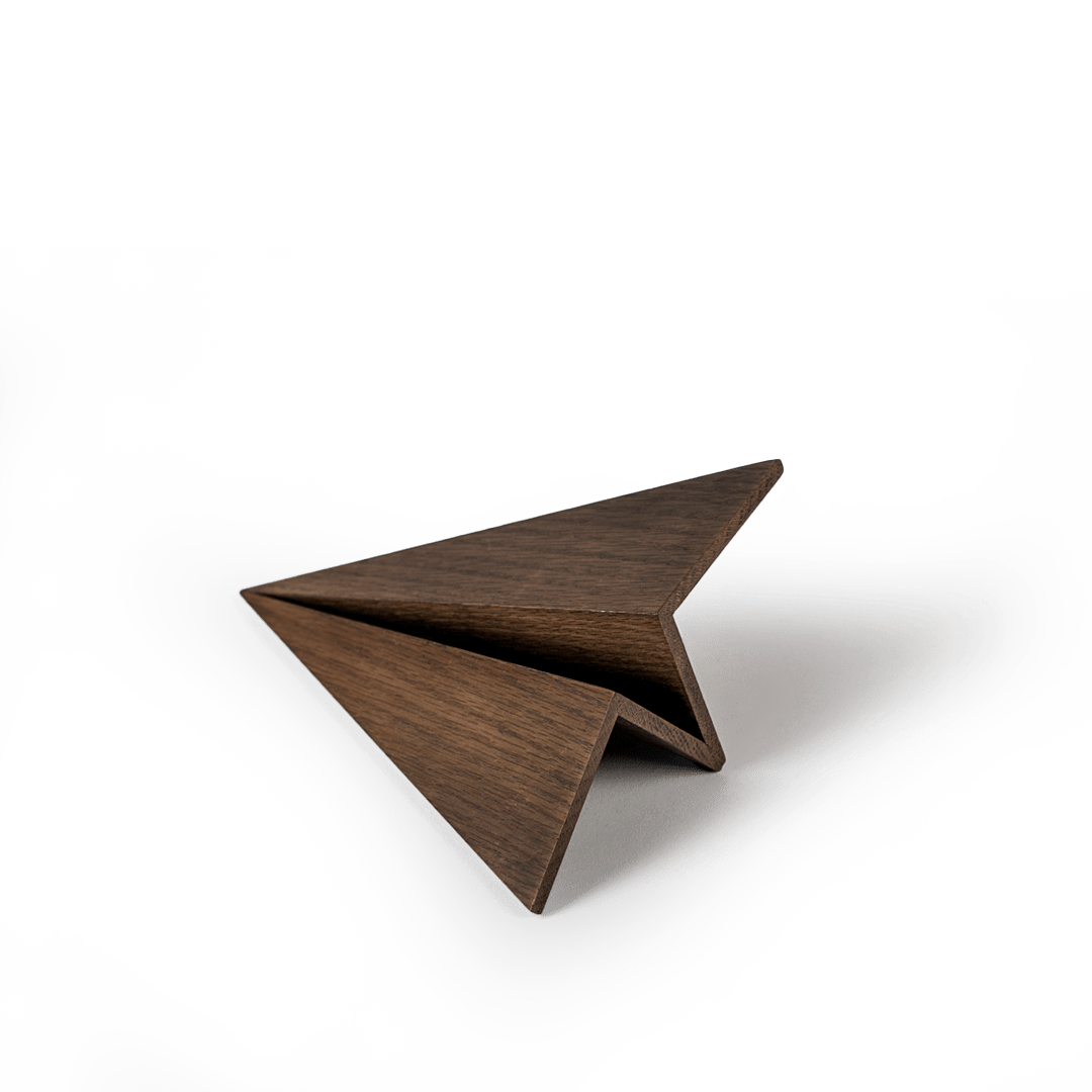 Boyhood Maverick Paper Plane wooden figure in smoked oak, Large (image 5)