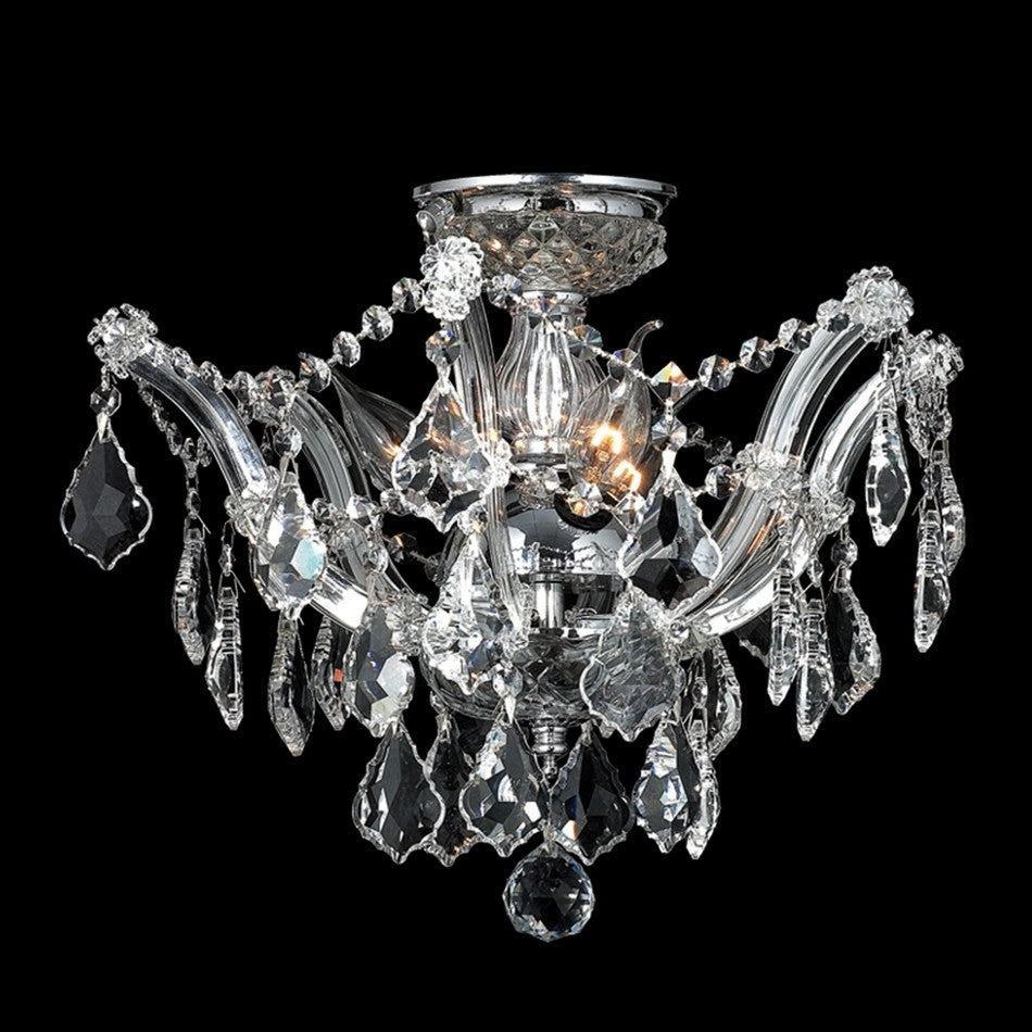 Maria Teresa Classic Flushmount 3-Light in Gold 6316GD by StarFire Crystal