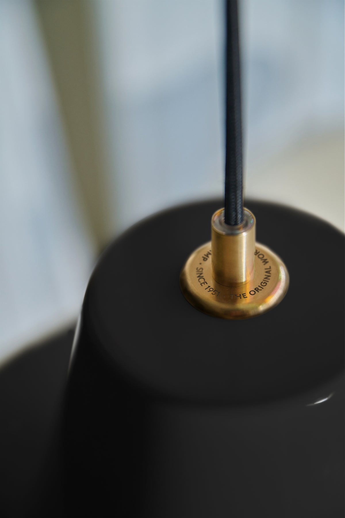 Workshop W3 Pendant in black, shown in an interior (83)