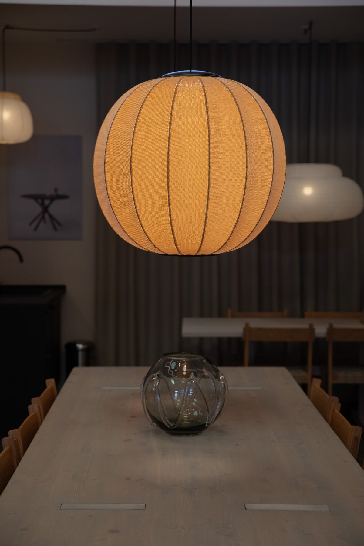Knit-Wit 60 LED Pendant in sunrise, shown in an interior (32)