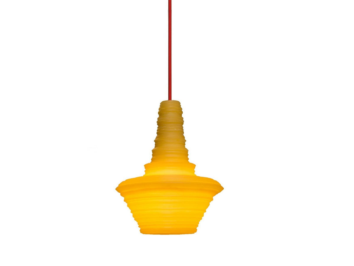 Innermost Stupa resin pendant light by Freshwest – Stupa 18 Yellow finish