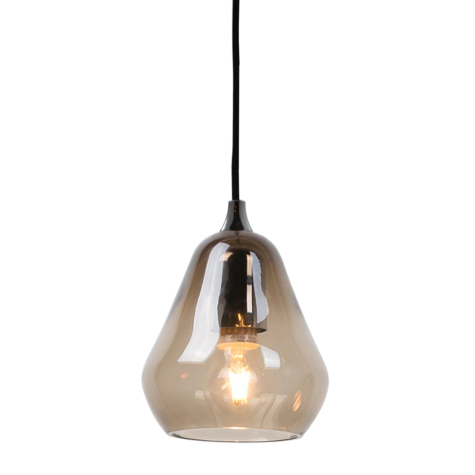 Large smoked glass Core pendant lamp by Innermost. Ideal for dining rooms or hotel lobbies.