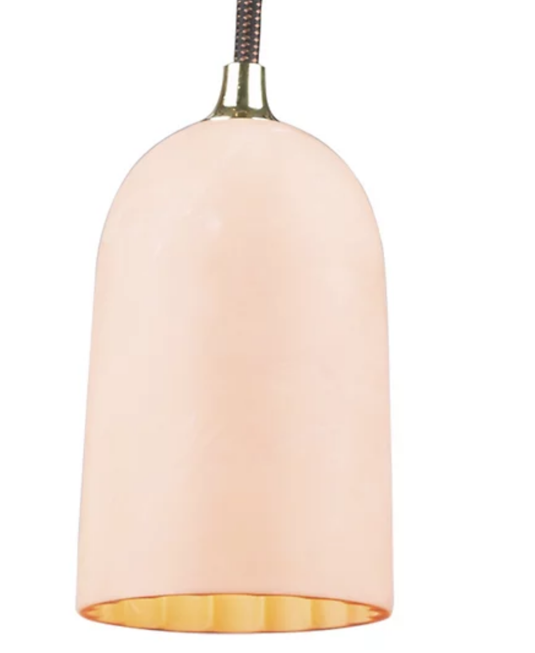 Innermost designer hanging lamp featuring translucent rose marble finish.