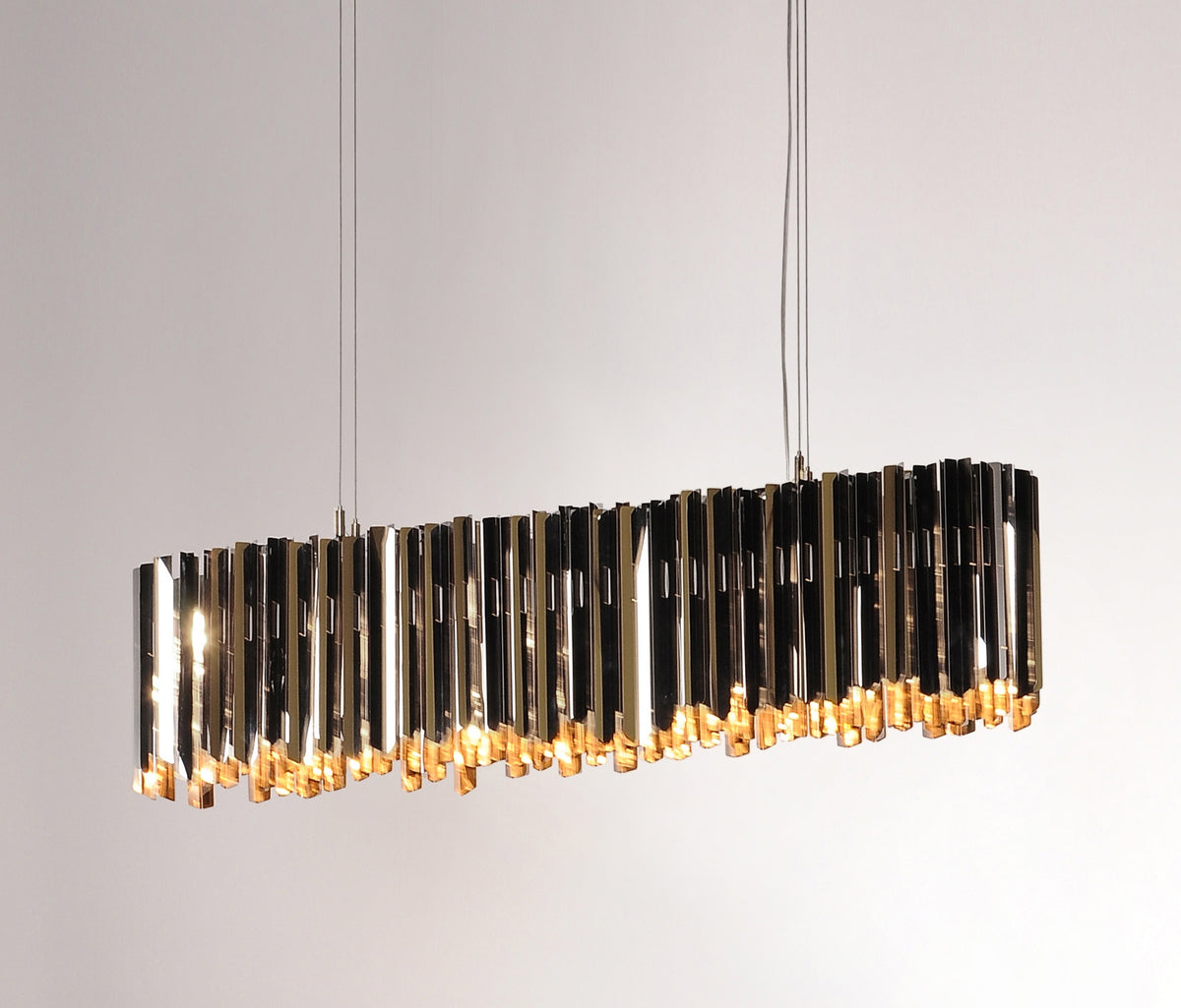 Innermost Facet Lozenge linear chandelier by Tom Kirk – view (4)