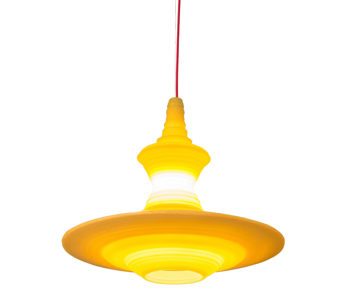 Innermost Stupa resin pendant light by Freshwest – Stupa 56 Yellow finish