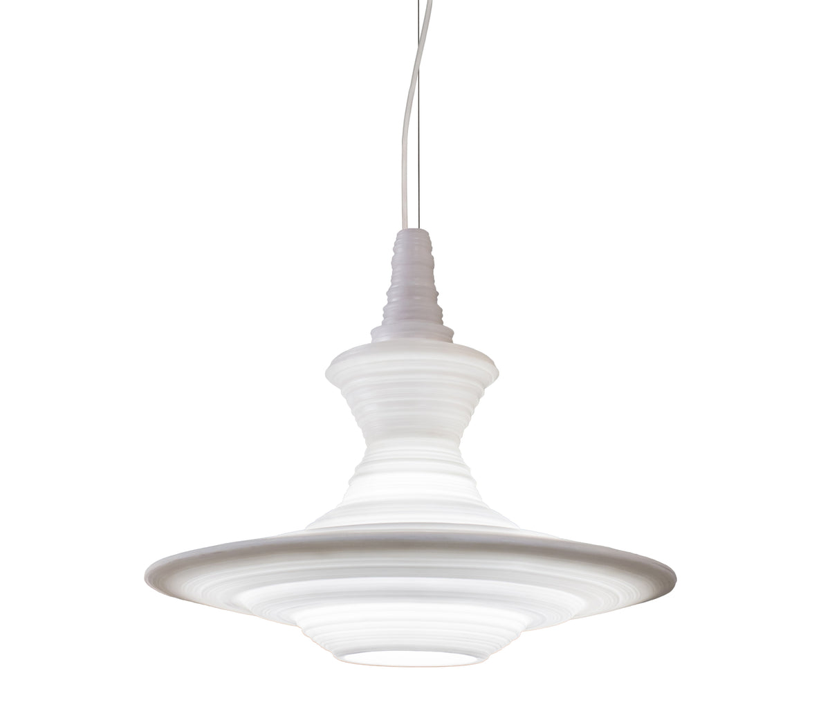 Innermost Stupa resin pendant light by Freshwest – Stupa 56 White finish