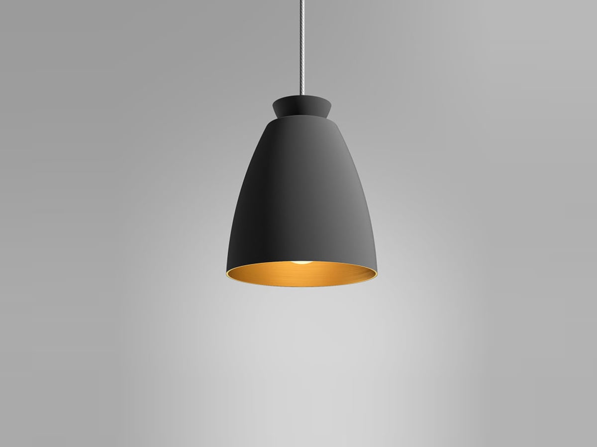Innermost Chelsea pendant light by James Bartlett – Chelsea 18 Black and Gold finish