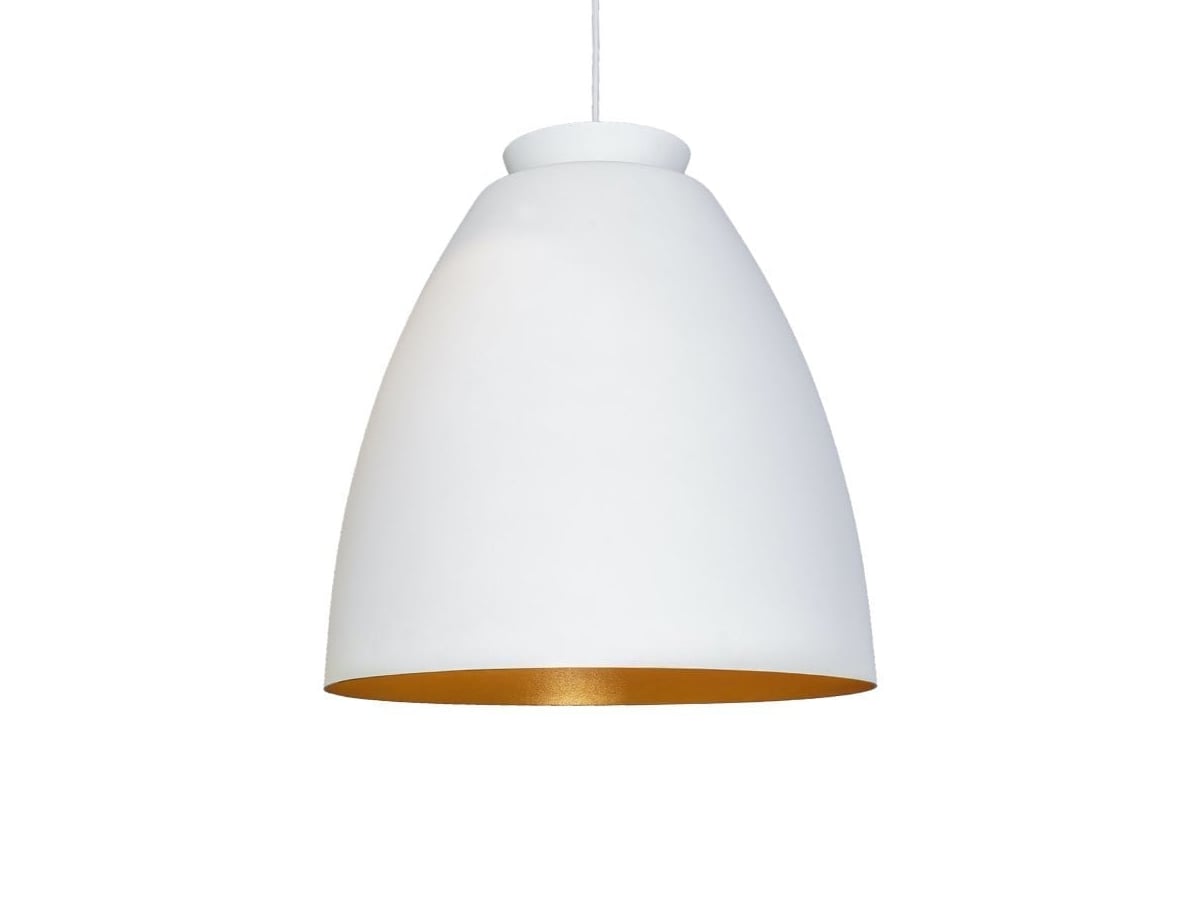 Innermost Chelsea pendant light by James Bartlett – Chelsea 40 White and Gold finish