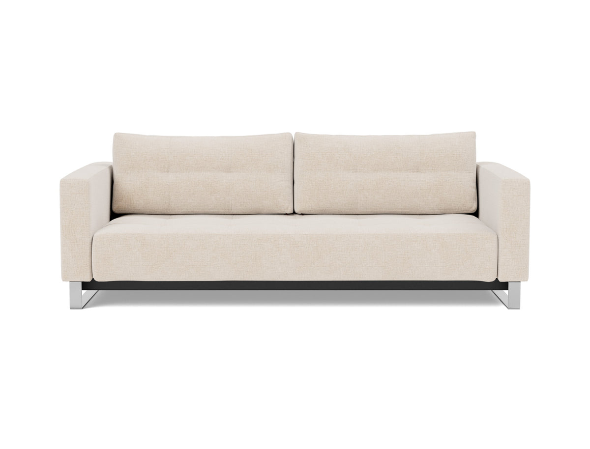 Innovation Living Cassius D.E.L. Queen Sofa Bed in Adario Basmati (255), front view