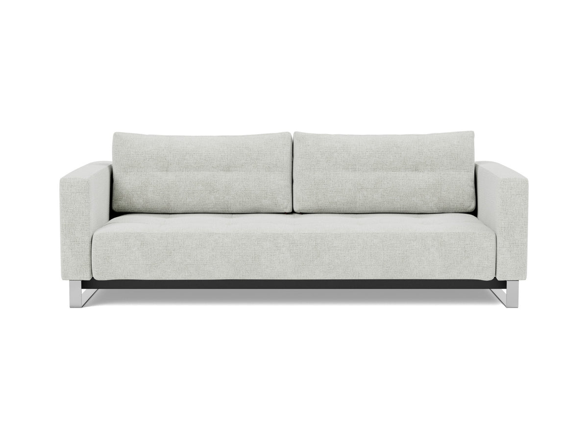 Innovation Living Cassius D.E.L. Queen Sofa Bed in Adario Fog (256), front view