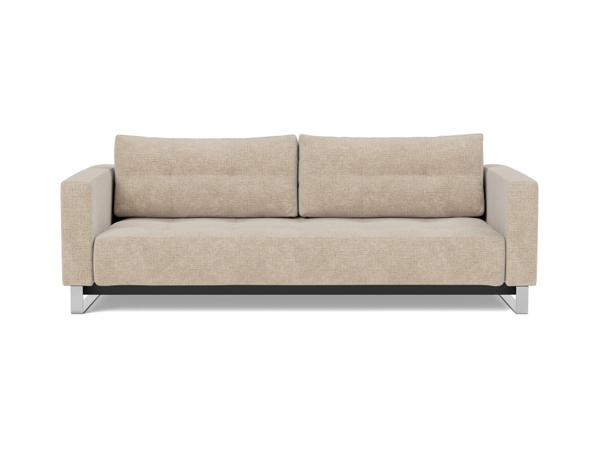 Innovation Living Cassius D.E.L. Queen Sofa Bed in Adario Taupe (257), front view