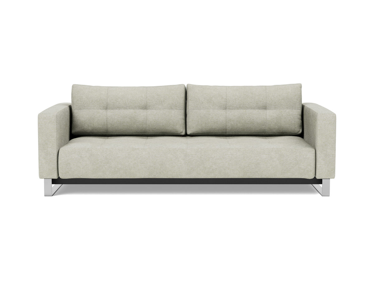 Innovation Living Cassius D.E.L. Queen Sofa Bed in Avella Sand (280), front view