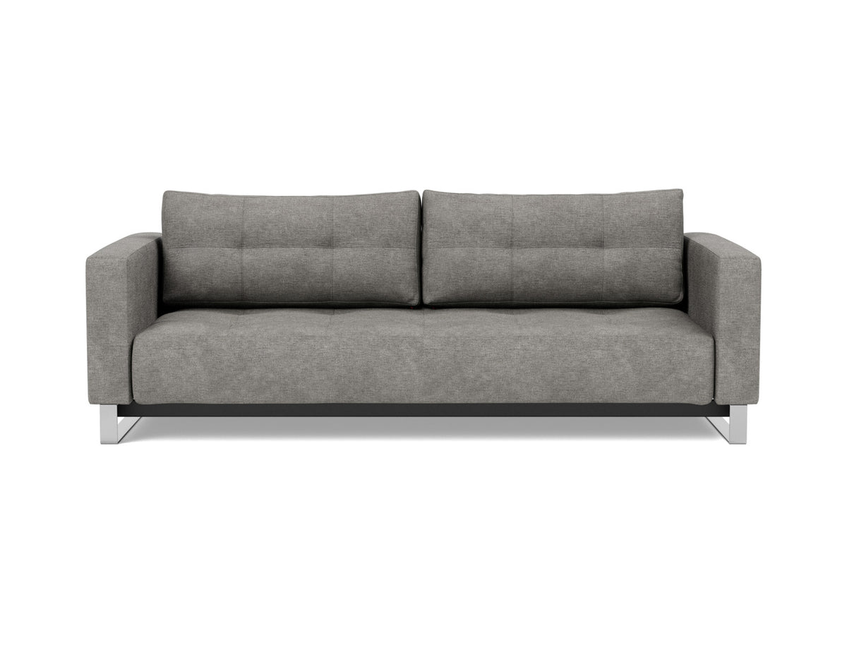 Innovation Living Cassius D.E.L. Queen Sofa Bed in Avella Warm Grey (282), front view