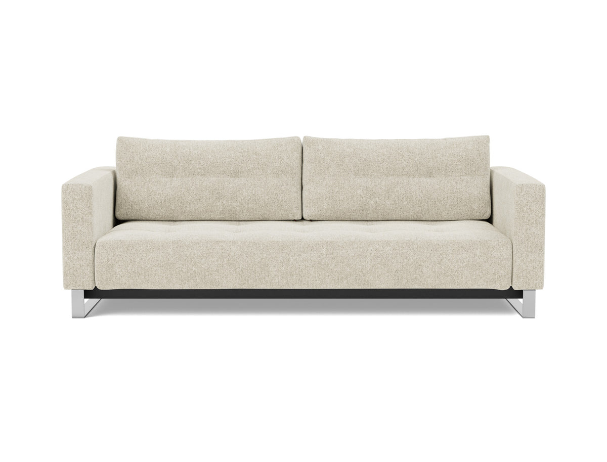 Innovation Living Cassius D.E.L. Queen Sofa Bed in Taura Off White (357), front view