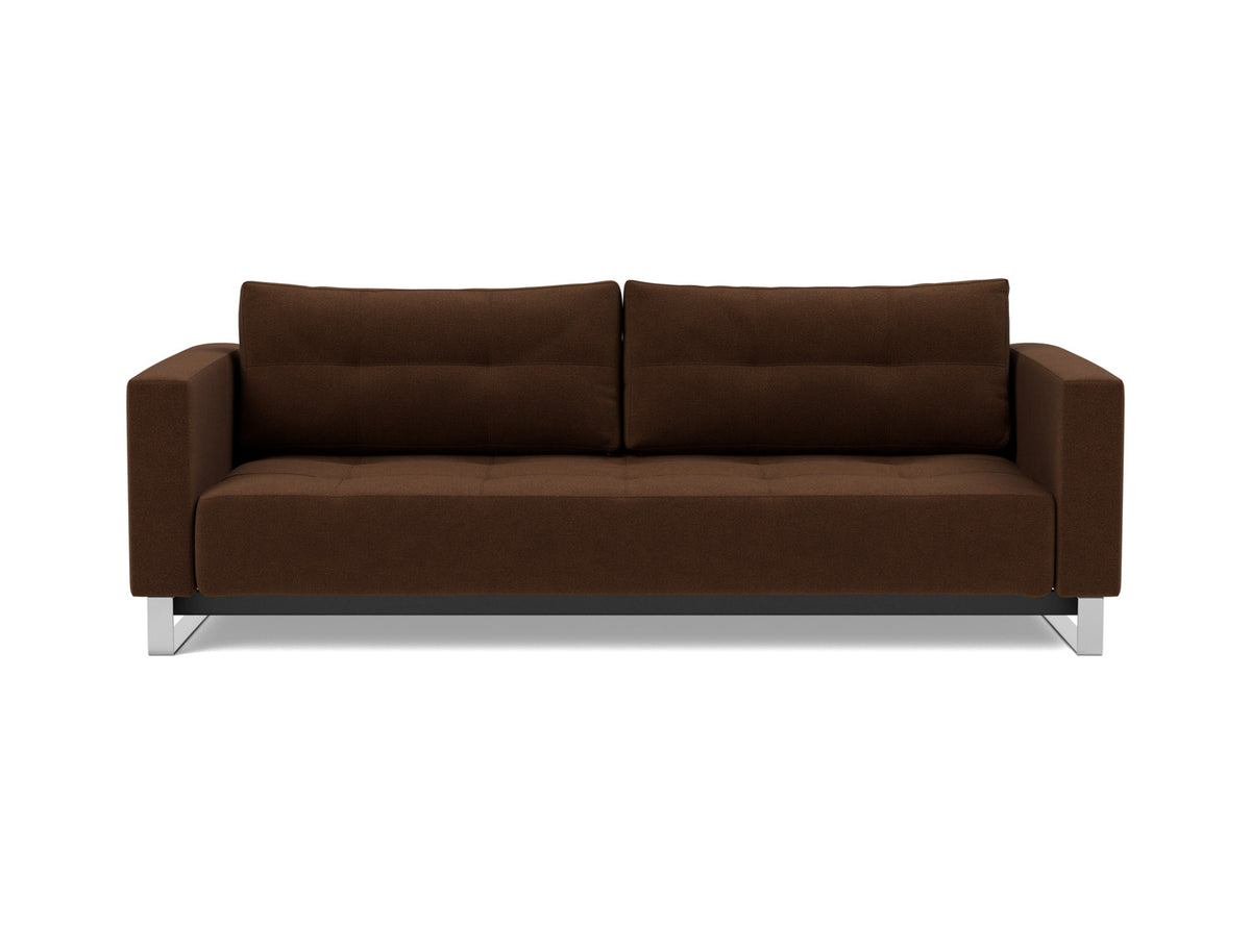 Innovation Living Cassius D.E.L. Queen Sofa Bed in Taura Cappuccino (359), front view