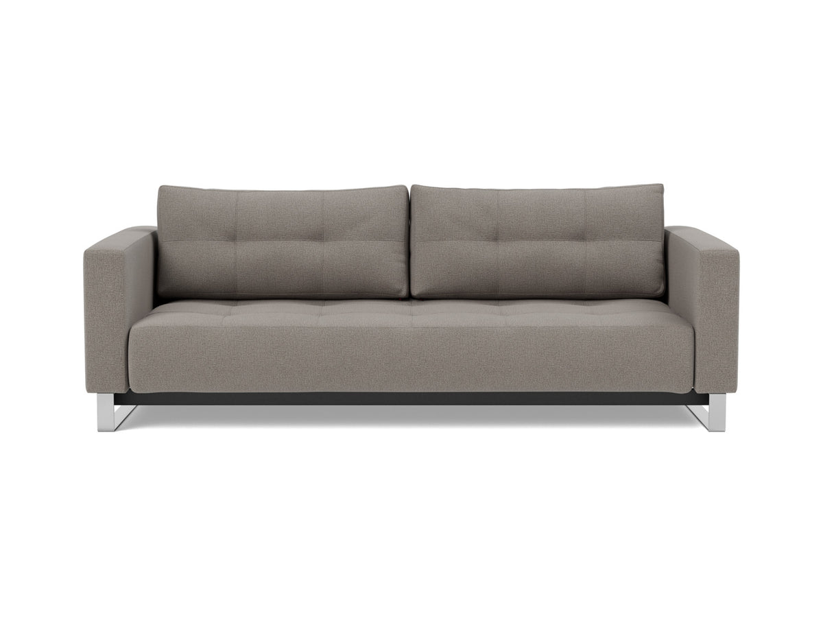 Innovation Living Cassius D.E.L. Queen Sofa Bed in Mixed Dance Grey (521), front view