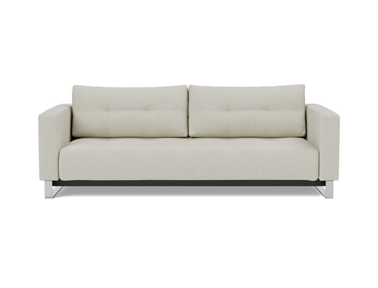 Innovation Living Cassius D.E.L. Queen Sofa Bed in Mixed Dance Natural (527), front view
