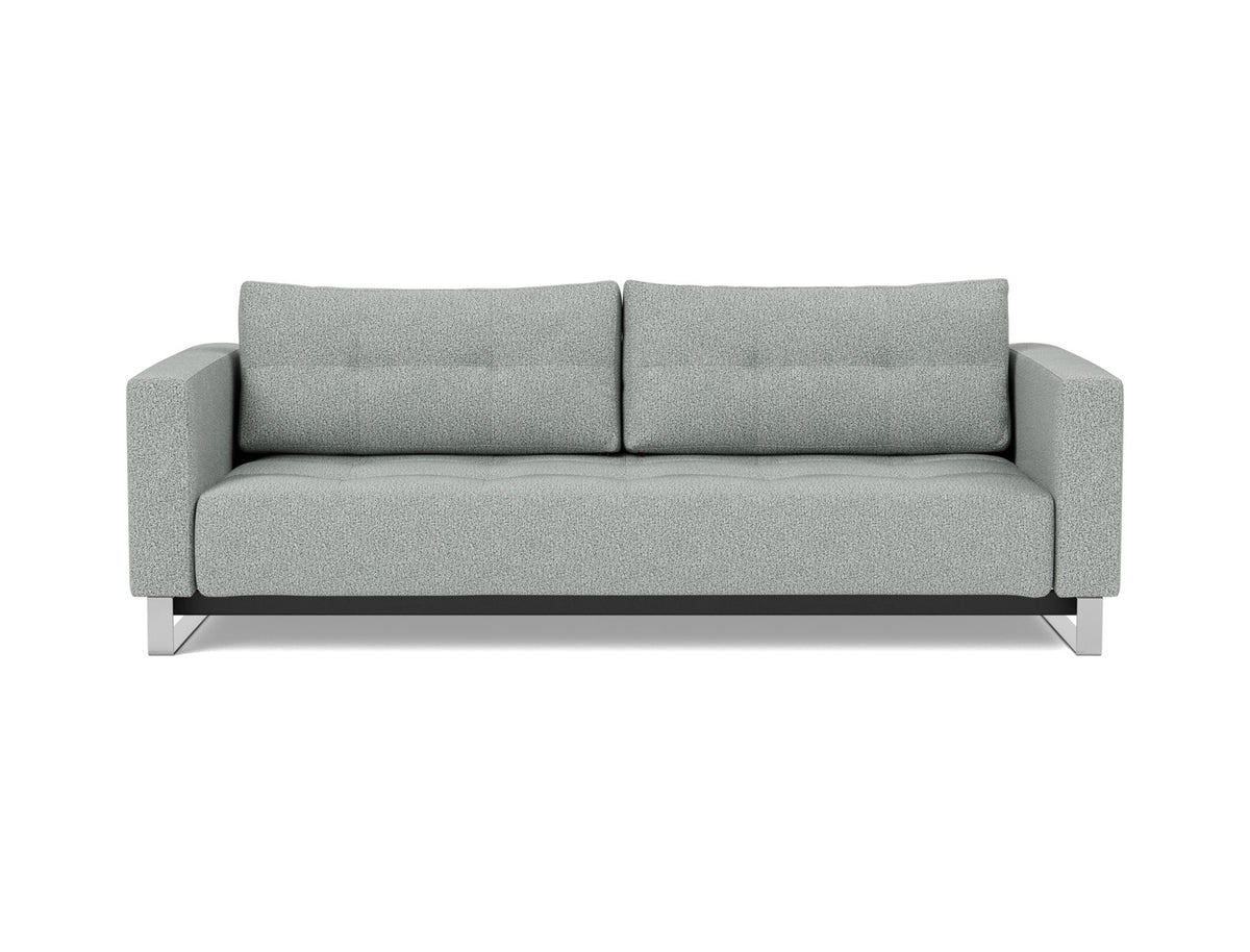 Innovation Living Cassius D.E.L. Queen Sofa Bed in Melange Grey (538), front view