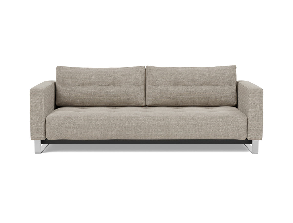Innovation Living Cassius D.E.L. Queen Sofa Bed in Kenya Gravel (579), front view