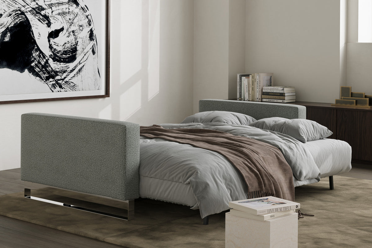 Innovation Living Cassius D.E.L. Queen Sofa Bed in a furnished room, Melange Grey fabric – view 10