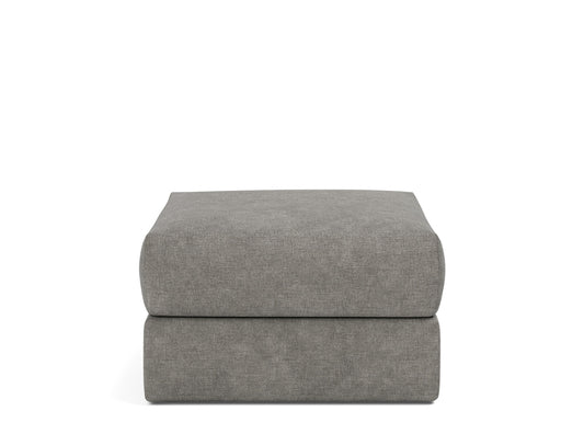 Innovation Living Cornila Ottoman in Avella Warm Grey (282), front view