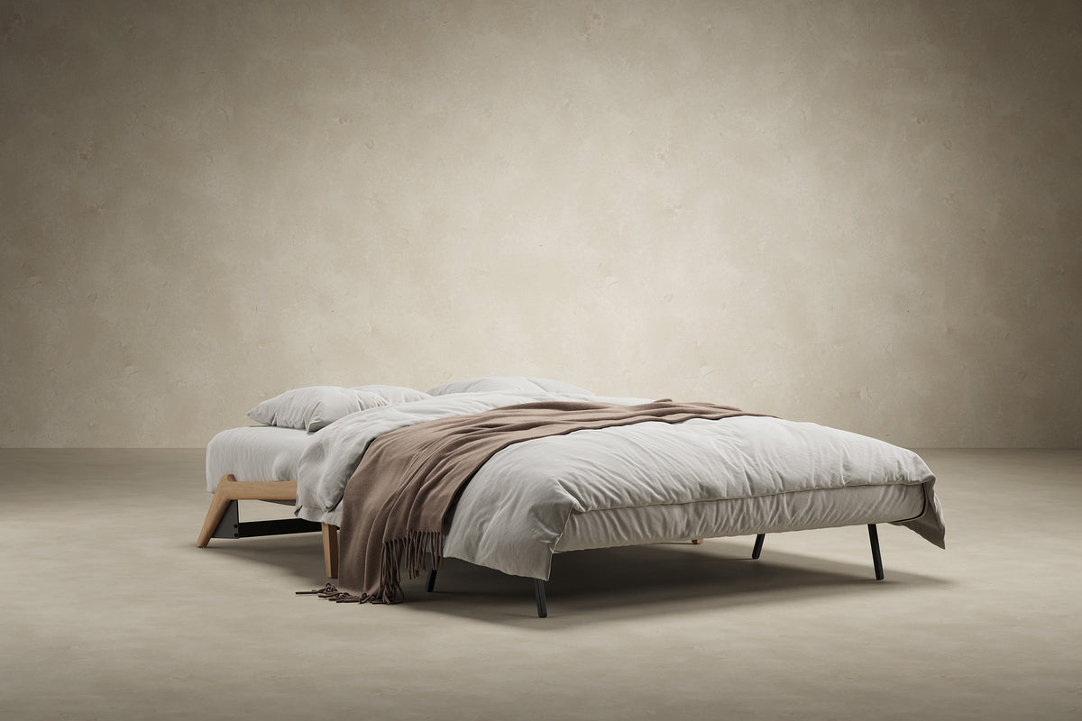 Innovation Living Cubed Full Sofa Bed with Lacquered Oak Legs product photo, Esina Cedar Brown – view 5