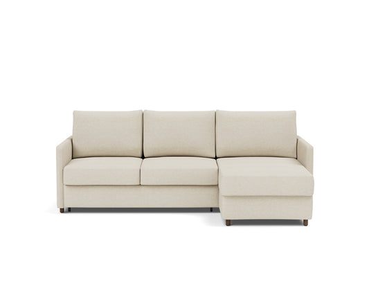 Innovation Living Neah Full Sofa Bed with Chaise with Slim Arms in Halifax Shell (365), front view