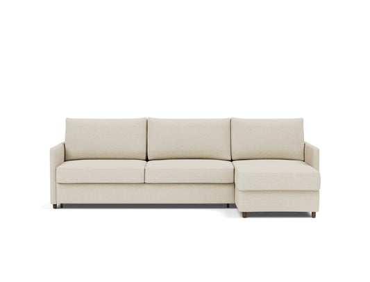 Innovation Living Neah King Sofa Bed with Chaise with Slim Arms in Halifax Shell (365), front view