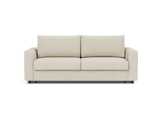 Innovation Living Neah King Sofa Bed with Curved Arms in Halifax Shell (365), front view