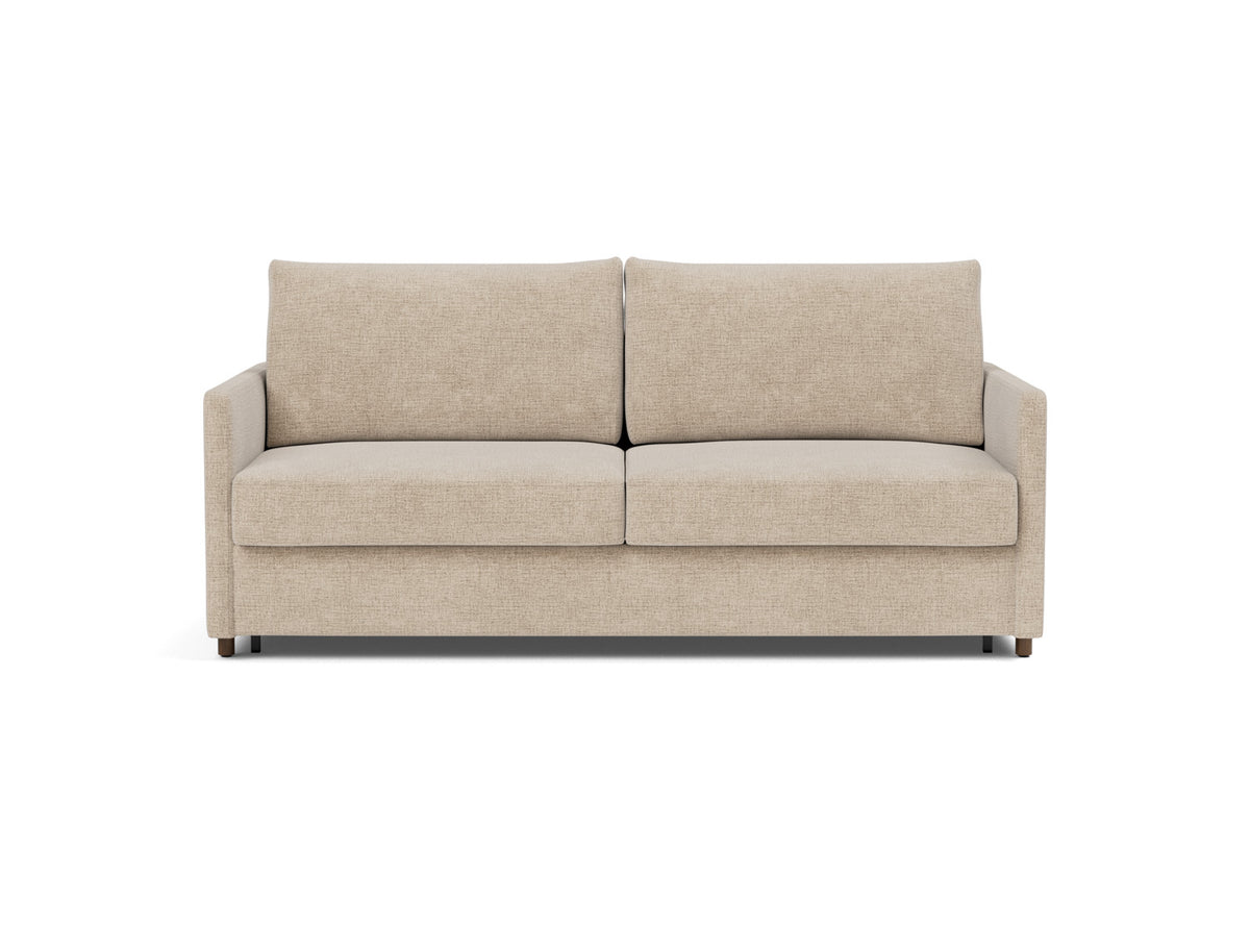 Innovation Living Neah King Sofa Bed with Slim Arms in Adario Taupe (257), front view
