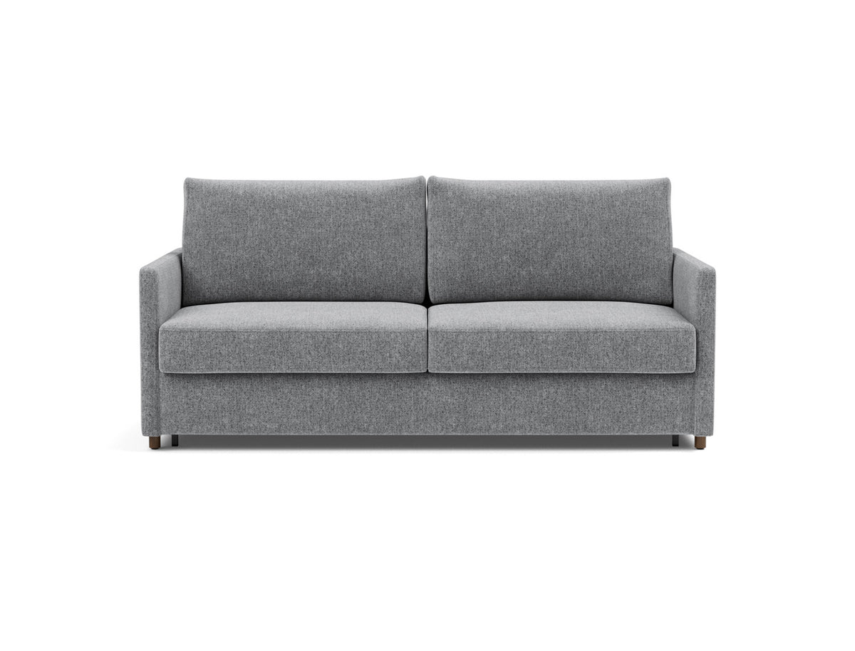 Innovation Living Neah King Sofa Bed with Slim Arms in Taura Slate Grey (351), front view