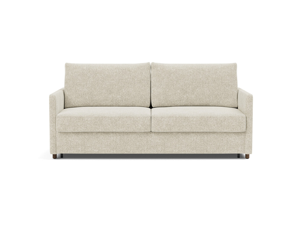Innovation Living Neah King Sofa Bed with Slim Arms in Taura Off White (357), front view